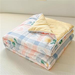 Surwin Copriletto Trapuntino Estivo Reversibile in Morbido Microfibra Leggero, per Letto Singolo Matrimoniale, Copriletto Stampa Moderno, Trapunta per Tutte Le Stagioni (Rosa+Blu,150x200cm)