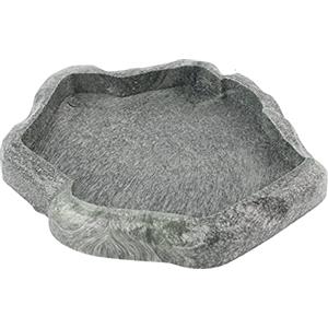 Yosoo Health Gear Rettile Ciotola, Ciotole per Tartaruga di Terra, Resina Roccia Rettile Cibo e Acqua Ciotola per Alimenti per Animali Domestici Rettile Terrario Decor per Tartaruga Lucertola Geco (S)