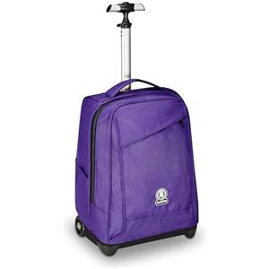 Invicta Trolley Scuola Benin Solid, Viola, 2 in 1, Con Spallacci Uso Zaino, Tasca porta Borraccia e Porta Laptop, Scuola & Viaggio, Ragazzi