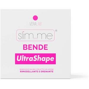 VERALAB Slim Me Bende Ultrashape 15x9 cm - Bendaggio Salino Drenante e Rimodellante per Cellulite