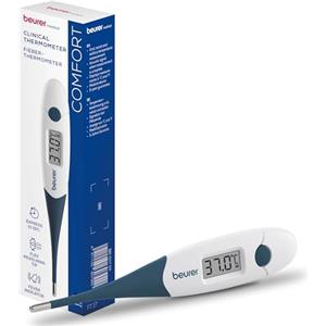 Beurer FT 17 Termometro per Febbre Digitale con Punta Flessibile, Misurazione Orale, Rettale e Ascellare, Indicatore Febbre, Risultato in 10s, per Neonati, Bambini e Adulti