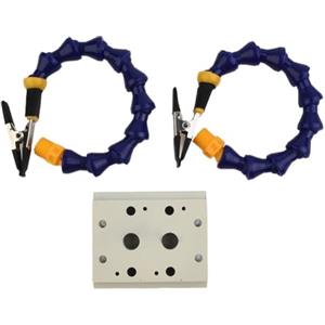 Yuanpgky Stazione di saldatura a terza mano con braccio flessibile in metallo da tavolo, supporto per PCB, morsetto da banco da lavoro, 25 cm, supporto regolabile per officina elettronica (2 bracci)