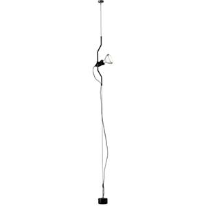 FLOS Lampada a Sospensione Parentesi - Design Industriale, Altezza Regolabile, Luce Diretta, 150 W, Colore Nero