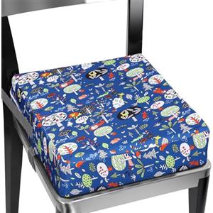 Azyvum Seduta rialzata per bambini, flessibile, lavabile, smontabile, portatile, con caricatura, per bambini, 2 fibbie di sicurezza, antiscivolo, per la casa, in viaggio