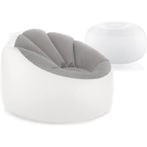 InnovaGoods® Pouf gonfiabile esterno + poltrona con LED multicolore, impermeabile, con toppa di riparazione e telecomando, divano ideale per campeggio, piscina, interni e giardino
