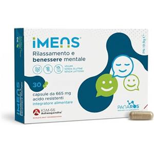 PANAROS RESEARCH ON SUPPLEMENTS iMENS Integratore Naturale per Ansia, Stress e Insonnia, 30 Capsule