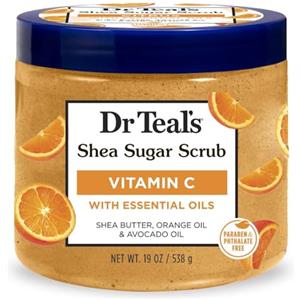 Dr Teal's Vitamina C Karitè Zucchero Scrub con Oli Essenziali 538g