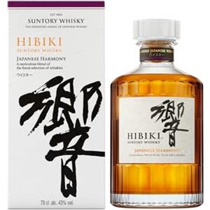 Hibiki, Suntory Whisky Japanese Harmony, da una Raffinata Combinazione dei Più Pregiati Whisky Selezionati, 43° Vol. - Bottiglia da 700ml