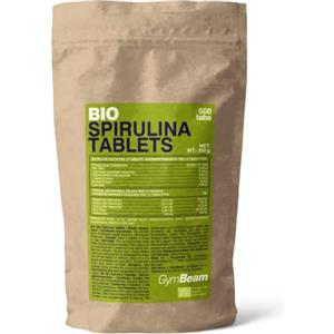 GymBeam Spirulina Bio 500 mg, 500 compresse di Microalga Spirulina d'Acqua Dolce, Qualità Bio, Fonte di Proteine, Promuove la Salute del Cuore, Adatta ai Vegani