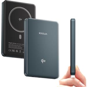 Kuulaa Qi2 Power Bank Mag-Safe 10000mAh, USB-C 20W Ultra Slim Caricatore Portatile Wireless Magnetico, Magnetico Powerbank Battery Pack Ricarica Rapida per iPhone 16/15/14/13/12/Mini/Pro/Pro Max