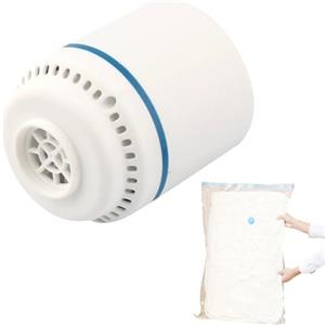 Mikiuly Pompa ad Aria Elettrica Sottovuoto per Vestiti e Sacchetti Compressi - Potente Sistema a Vuoto in Bianco