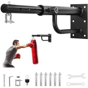 HAMON Supporto da parete per sacco da boxe, per sacco da boxe, girevole a 360°, supporto da parete, lunghezza regolabile, sacco da boxe, per casa, palestra, portata 150 kg