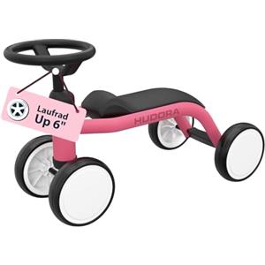 HUDORA Bicicletta senza pedali Up 6 Pixie - Bici pedagogica per bambini dai 12 mesi - Geometria antiribaltamento - Primi passi cavalcabile per bambini di 73-80 cm -Quadriciclo giocattolo con 4 ruote