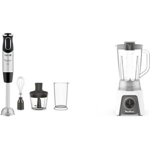 Moulinex DD6558 Quickchef 3in1 Frullatore a Immersione, 1000 W & Blendeo + Frullatore Elettrico, 450 W, 1.5 L, Tritatutto con 2 Velocità