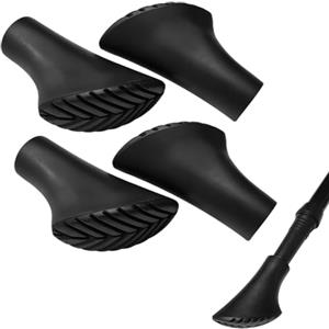 Lyramis 4 punte per bastone da passeggio, bastoni nordici, bastoni in gomma, tappo asfalto rondella nordic walking bastone, cuscinetti per trekking, trekking, trekking, ecc