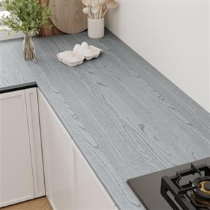 VaryPaper Carta Adesiva Effetto Legno Grigio Vintage 40cmx200cm Pellicola Autoadesiva Legno Opaco Adesivi Decorativi per Mobili Carta da Parati Adesiva Muro Salon Adesivi Porte Interne Armadio