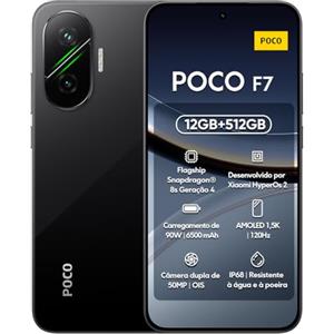 Xiaomi POCO F7 - Smartphone da 12 + 256 GB, fotocamera Sony da 50 MP con OIfS, schermo AMOLED da 6,83 1,5 K a 120 Hz, Snapdragon 8s Gen 4, Hypercharge 90 W, caricatore non incluso, bianco