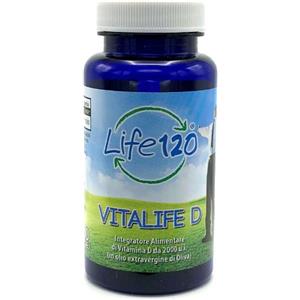 LIFE 120 Vitalife D - Integratore Alimentare di Vitamina D 2000 UI - 100 Softgel