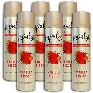 topDeal Impulse Vanilla Kisses Deodorante Spray Deodorante 6 x 75 ml