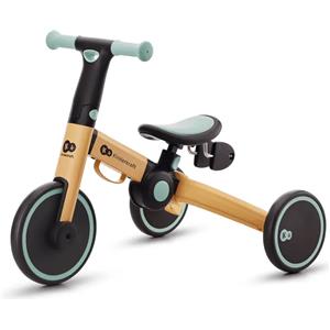 Kinderkraft Triciclo 4TRIKE 3 in 1 - Triciclo, Mini Bici e Cavalcabile, Pieghevole, Sella Regolabile, per Bambini da 12 Mesi a 5 Anni, Sunflower Blue