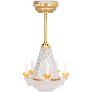 Agatige Lampadario in Miniatura per Casa Delle Bambole, Scala 1/12, Vivida Luce LED Decorativa Lampadario in Miniatura per Case Delle Bambole, Regalo Perfetto per Gli Amanti Delle Case Delle Bambole