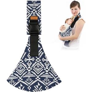 AOOWU Fascia Porta Bebe, Marsupio Neonato Regolabile, Fascia Neonato Ergonomico 6-36 Mesi, Traspirante Baby Carrier Facile da Indossare, Fascia Laterale per Neonati da 3 a 15 kg