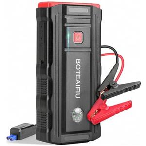 BOTEAIFIU Avviatore Emergenza per Auto Booster Avviamento Portatile 3000A 12V per Motori Benzina fino a 8.0L e Diesel fino a 6.5L Starter Batteria Auto con LED, USB-C