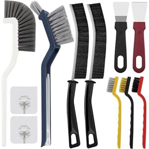 Richunie 9 Pezzi Spazzole per Pulire, Spazzola per Pulire Doccia, Spazzola per Pulire le Fughe, Spazzole per Pulire le Fughe per Pavimento Casa Cucina Bagno
