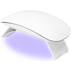 Madenia Mini lampada UV LED Unghie, 6W USB Portatile Lampada Unghie, Mini Lampada UV con 60s Timer, Fornetto Unghie Semipermanente per Smalto Gel, Shellact per Principianti (Bianco)