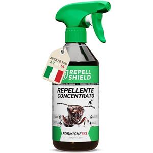 RepellShield® Spray Antiformiche e Antizanzare Naturale -500ml- Uso Interno ed Esterno - Sicuro per Bambini e Animali - Con Oli Essenziali di Menta, Lemongrass e Citronella