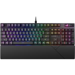 ASUS ROG Strix Scope II RX, Tastiera Gaming, Interruttori Rossi Tasti ROG RX prelubrificati e con Schiuma Ammortizzante, Copritasti PBT, Controlli multifunzione e Tasti di Scelta Rapida, RGB, Nero