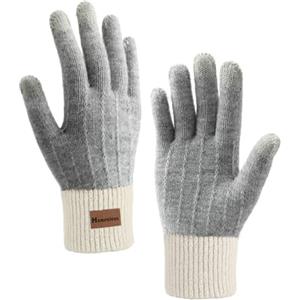 Homealexa Guanti Invernali a Maglia Unisex Guanti Touch Screen Caldi Antivento Taglia Unica Guanti Termici da Inverno per Donna Uomo Guanti per Outdoor Sport Ciclismo SMS