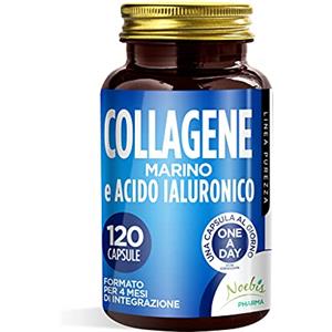 Noebis Pharma Collagene Marino e Acido Ialuronico: Integratore per Pelle, Ossa e Articolazioni | 120 Capsule - 4 Mesi di Fornitura