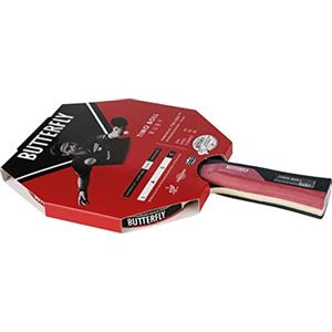Butterfly Timo Boll Ruby Racchetta da ping pong | rivestimento Pan Asia certificato ITTF per competizioni con spugna da 1,8 mm | per giocatori ambiziosi