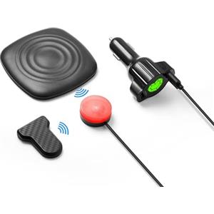 Technaxx Car Baby Alarm TX-162 - Sistema di sicurezza per seggiolino auto per bambini, presa di ricarica USB, sistema di allarme per bambini, contro l'abbandono accidentale del bambino in auto