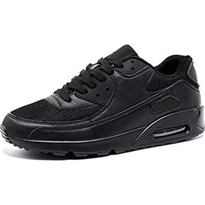 Hitmars Scarpe da Ginnastica Donna Sportive Scarpe da Corsa Uomo Sneakers Scarpe Tennis Fitness Basse Running Scarpe da Allenamento Leggero Nere EU46