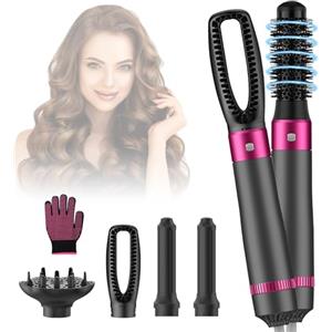 Bwaliffury Spazzola Asciugacapelli Multifunzione,Spazzola ad Aria Calda 1000W, Asciugacapelli Air Styler,3 Temperature,Spazzola Modellante Ad Aria Per Capelli Ricci, Volumizzante, Lisciante, Asciugare