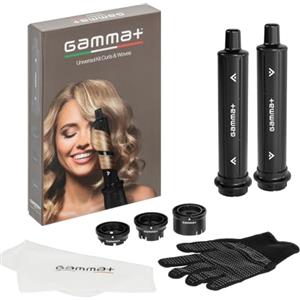 Gamma+ Set Arricciacapelli Universal Kit Curls & Waves | 2 Cilindri Autoavvolgenti per Ricci e Onde | Compatibile con Asciugacapelli Gamma+ | Tecnologia Airflow 3D 360° | Controllo del Calore