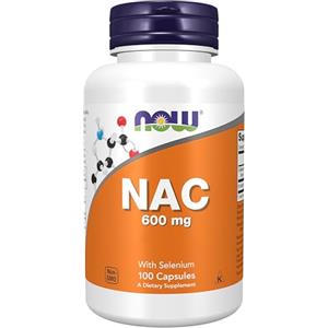 Now Foods, NAC (N-Acetyl Cysteine), 600mg Deposito di 3 Giorni, Integratore Alimentare, 100 Capsule vegane, Testato in Laboratorio, Senza Soia, Senza Glutine, Senza OGM