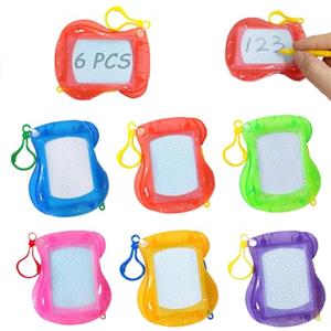 Felly 6 Pezzi Mini Tavolo da Disegno Magnetico per Bambini, Lavagne Cancellabili da Disegno con Portachiavi Portatile, Regalini Bomboniere per Feste di Natale Compleanno per Ragazzi e Ragazze 3+ Anni