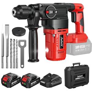 Avhrit 4,2 J Tassellatore a Batteria: 2 in 1 Trapano a Percussione con 2 x 5,0AH Batterie, Motore senza spazzole da 1000W, Martello Demolitore per Professionisti e Appassionati di Fai da Te