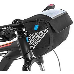 Docooler 3L, borsa da manubrio per bicicletta, multifunzione, touchscreen, 20 x 10,5 x 16 cm nero