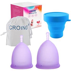 CROING ???????????????????????????????? ???????????????????????????????????? Coppetta Mestruale 2 Pezzi (Viola)