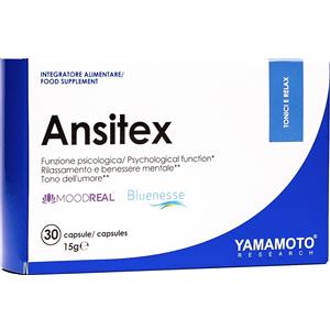 YAMAMOTO NUTRITION Ansitex - Integratore con Melissa e Zafferano per il Benessere Mentale e il Rilassamento - 30 Capsule