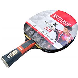 Butterfly Zhang Jike ZJX 6, Racchetta da ping pong professionale, unisex, colore Nero/Rosso, Full size