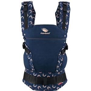 manduca First - Marsupio regolabile e versatile per neonati e bambini (3,5-20 kg) - Marsupio per bambini con trasporto anteriore, laterale e posteriore, RainbowNight
