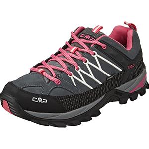 CMP Rigel Low Wmn Trekking Shoes Wp, Scarpe da trekking Donna, Grey-Fuxia-Ice, 43 EU