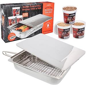 Camerons Cam_SMKW3PTS_C31-CA - Affumicatore per Piano Cottura, Confezione da 3 pinte di trucioli di Legno