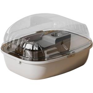 Baoblaze Habitat Gabbia Grande per Criceti, Trasparente, con Parte Superiore Apribile Gabbia per Piccoli Animali per gerbilli, Piccoli Animali, Conigli Topi, Grigio