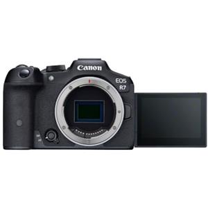 Canon EOS R7 (Corpo) - Fotocamera Digitale Compatta Mirrorless - Sensore APS-C 32,5 MP, Deep-Learning Dual Pixel CMOS AF II - Videocamera 4K 60p UHD, Scatto Continuo 15 fps - Bluetooth, Wi-Fi, WLAN